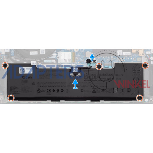 Dell Pro Max 14 MC14250 batterij 72wh