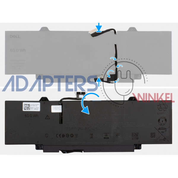 Dell Pro 14 Premium PA14250 batterij 60wh