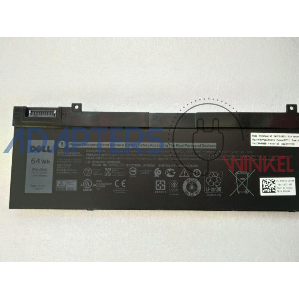 64Wh Dell 7M0T6 NYFJH 5TF10 batterij